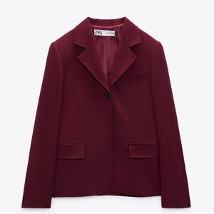 Zara Button Tailored Blazer